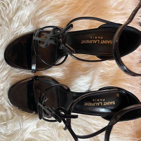 Saint Laurent Cassandra YSL Logo Sandals - Picture 11 of 14